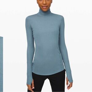 Lululemon Full Day Ahead Turtleneck Blue Charcoal
